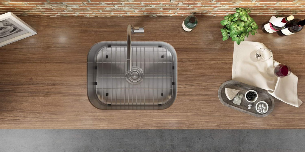 Ruvati 24' Inch RVM4132 Undermount Kitchen Sink - 16 Gauge Stainless Steel Kitchen Sink Single Bowl with Brushed Finish hides scratches, Easy-to-Clean Undermount Sinks
