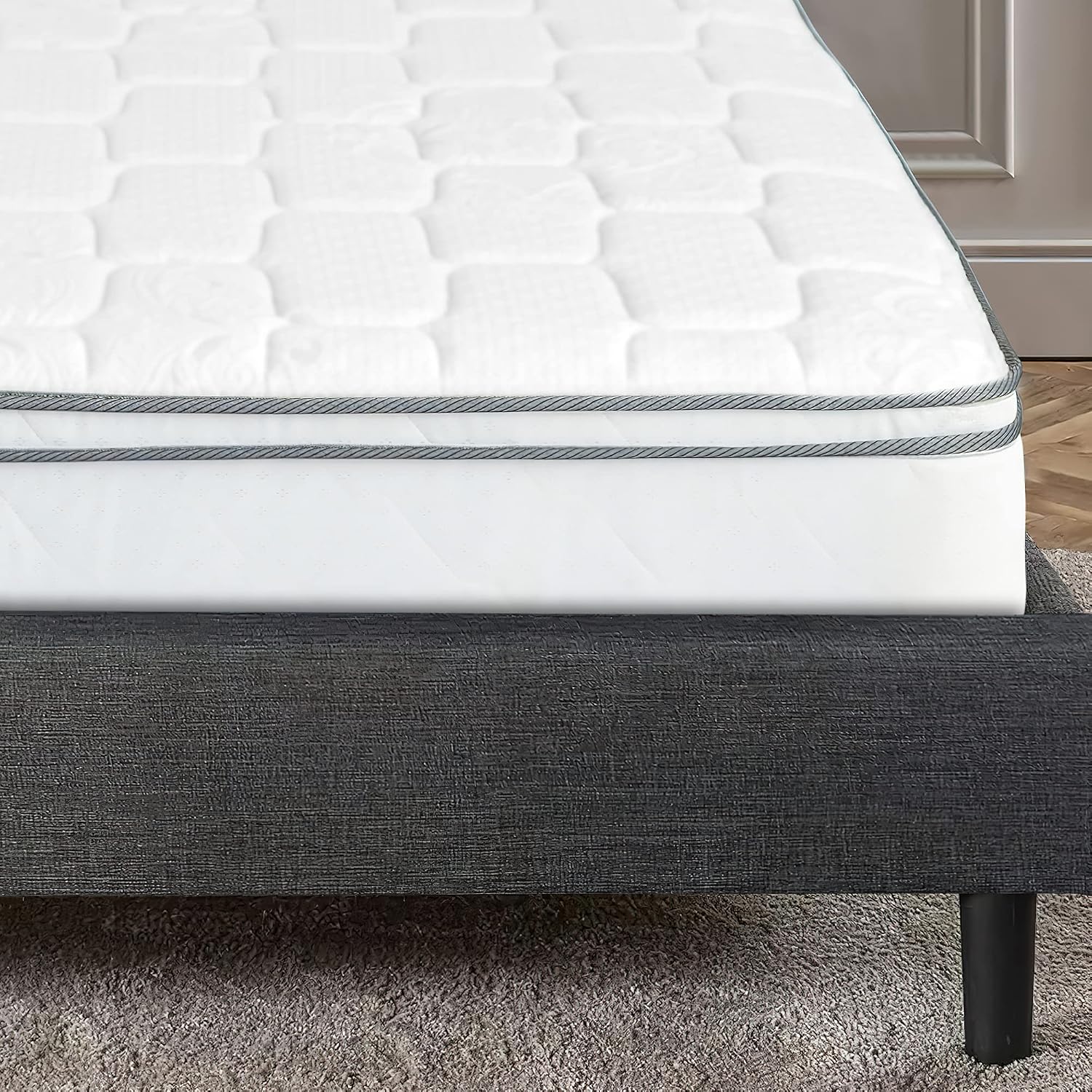 Nutan, 9-Inch Meduim Plush Eurotop Innerspring Mattress, Twin XL