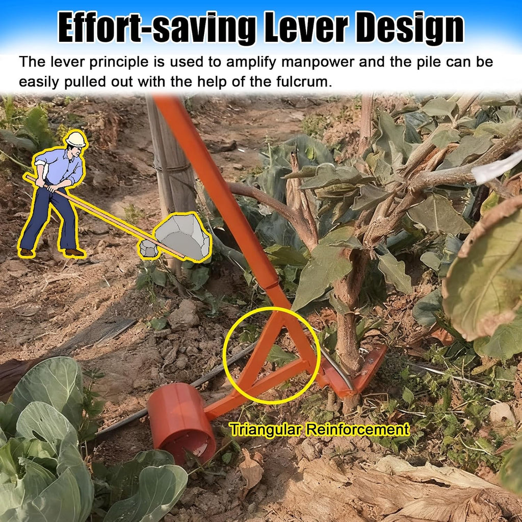 Sapling Puller Tool Stand up Heavy Duty, Weeding Puller Remover Tool Long Handle,Uprooting Weeder for Thorns w/Large Root Systems