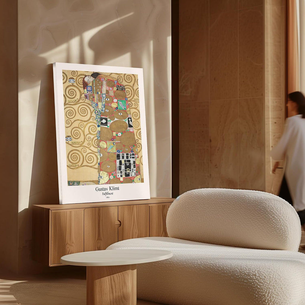 Poster Master Vintage Gustav Klimt Canvas - Retro Fulfillment Print - Abstract Symbolism - Aesthetic Art - Classic Painting - Art Nouveau - Living Room Wall Decor - 24x32 STRETCHED Canvas