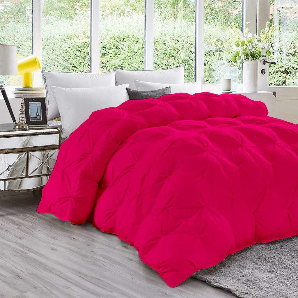 Super Soft 1000-TC All Season Down Alternative Comforter & 2pc Pillow Shams Super King (98' x 108') Inches Decorative Pintuck Comforter 100% Egyptian Cotton 600-GSM Fill & 8-Corner Tabs