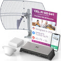 CEL-FI GO G41 | Cell Phone Booster for Home | 4G, 5G, AT&T, Verizon & T-Mobile | Up to 15,000 Sq Ft Coverage | 100 dB Cell Phone Signal Booster | FCC Approved (1x Antenna w/Grid)