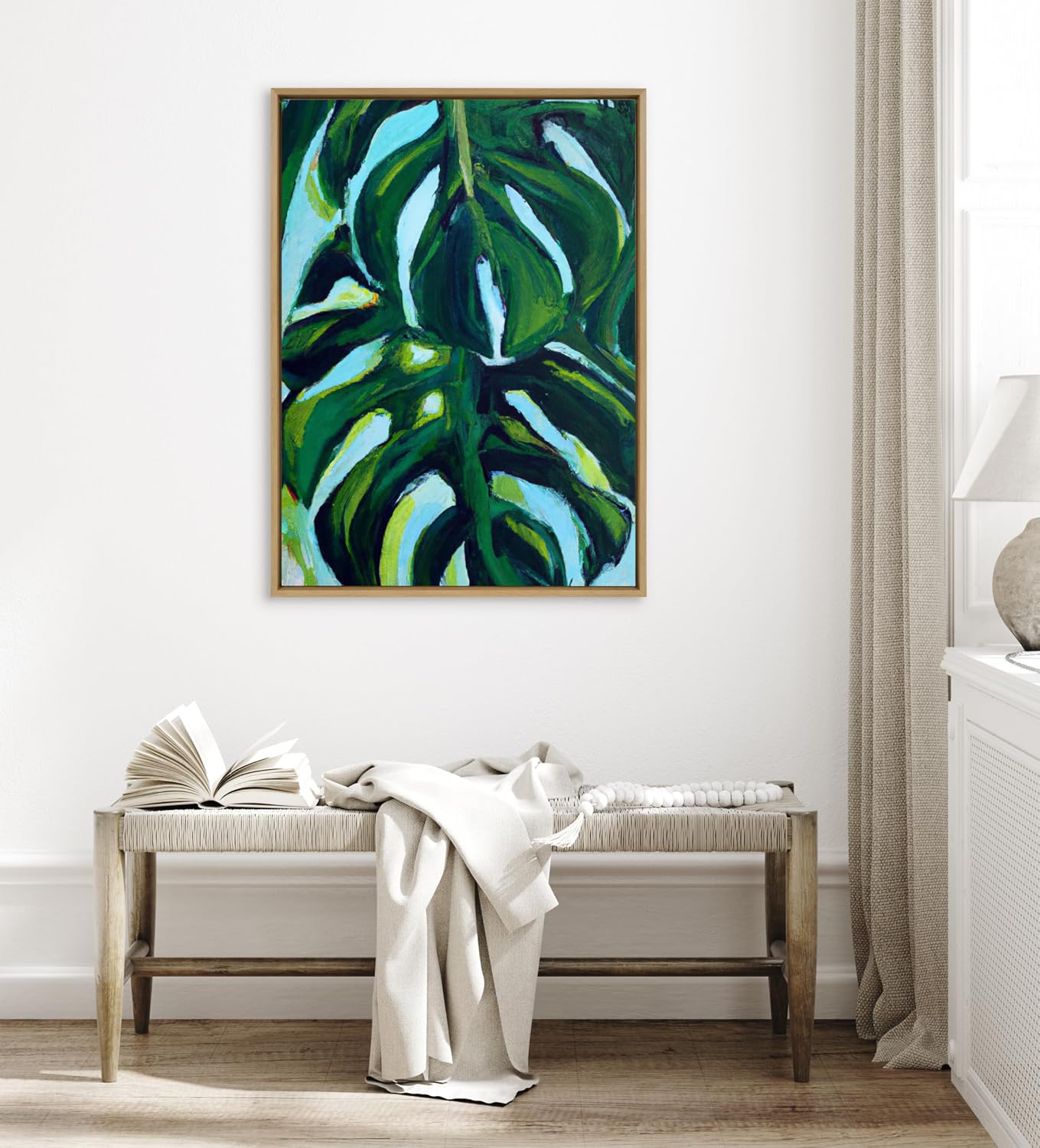Kate and Laurel Sylvie Blank Framed Canvas Wall Art; 31.5x41.5 Natural; Modern Empty Canvas for Paint-Your-Own Art; Ready to Paint Premium Canvas Already Framed