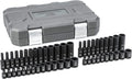GEARWRENCH 48 Pc. 1/4' Drive 6 Pt. Impact Socket Set, Standard & Deep, SAE/Metric - 84902