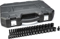 GEARWRENCH 39 Pc. 1/2' Drive 6 Pt. Impact Socket Set, Standard & Deep, SAE - 84947N, Black