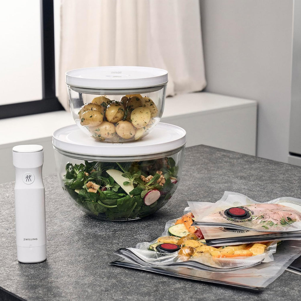 ZWILLING Fresh & Save BOWLS 9-pc Glass Vacuum Bowl Starter Set