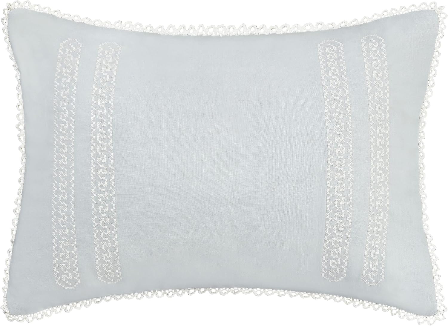 Laura Ashley Home - King Comforter Set, Reversible Cotton Bedding with Matching Shams, Stylish Home Decor for All Seasons (Chloe Blue, King)