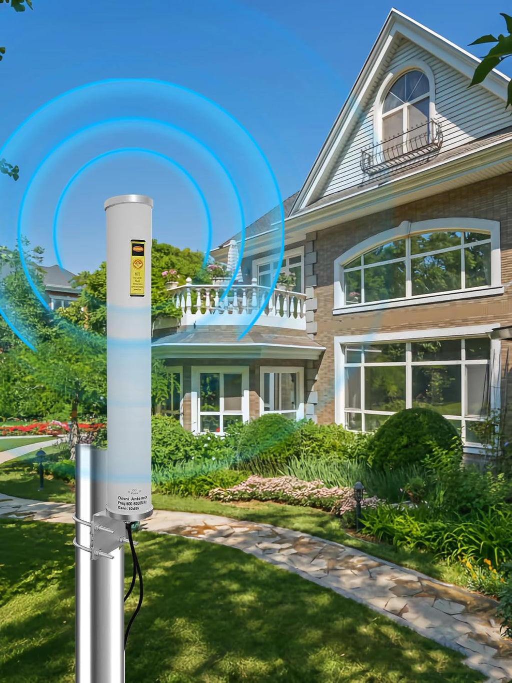 Outdoor External 2x2 MIMO Antenna, Omni 4G/ 5G/ LTE Cellular Antenna Compatible with t Mobile 5g Home Internet/Modem/Router/Cell Signal Booster, with 5 m/ 10 ft Cable SMA Male/ ts9 Adapter/Bracket