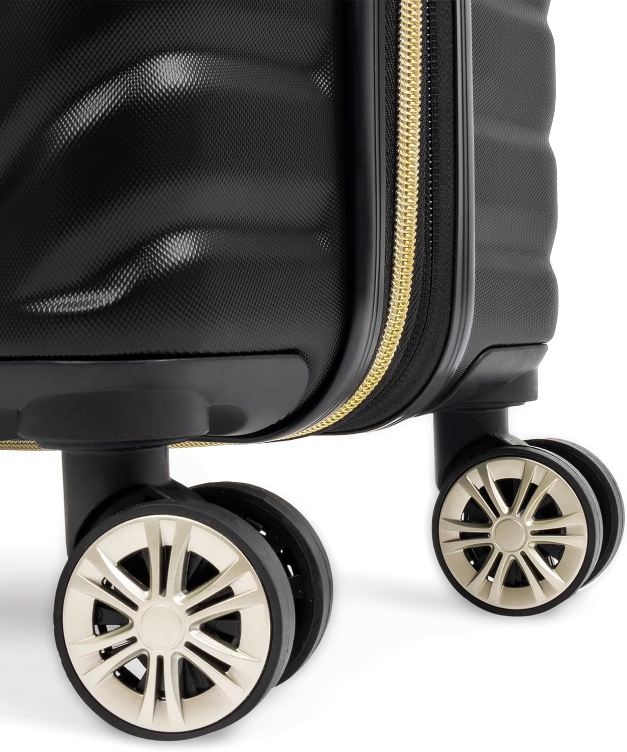 Kenneth Cole REACTION Madison Square Lightweight Hardside Chevron Expandable Spinner Luggage, Black, 20-Inch Carry On