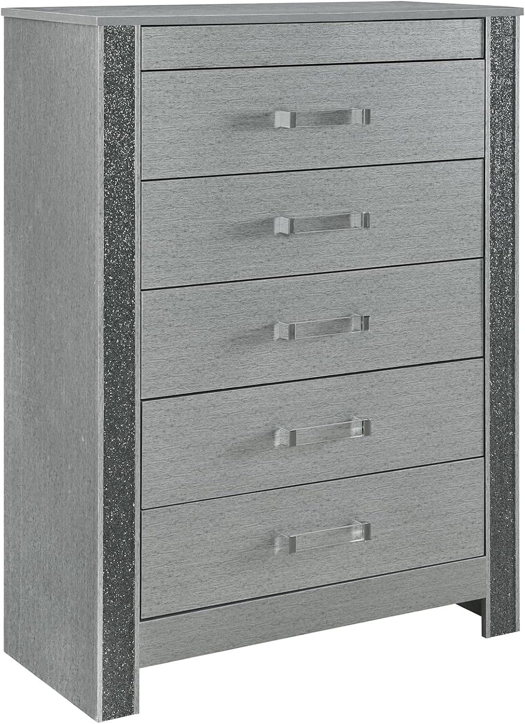 Silver 5PC Full Bedroom Set