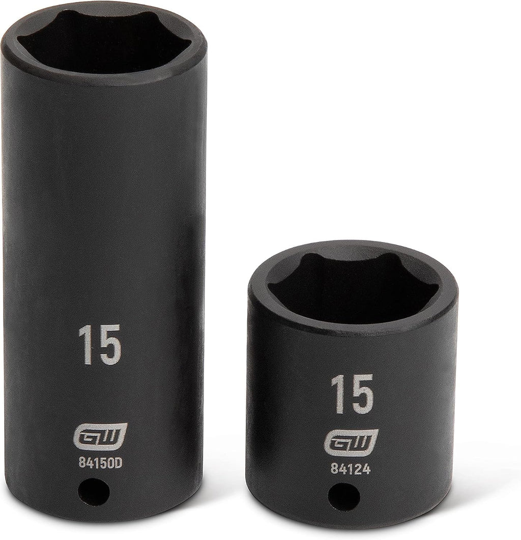 GEARWRENCH 48 Pc. 1/4' Drive 6 Pt. Impact Socket Set, Standard & Deep, SAE/Metric - 84902