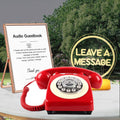 Audio GuestBook for Wedding Fashion with Free RGB LED Sign and Metal Photo Frame, Guest Book Telephone Record Customized Voice Message for Your Wedding Party (red)