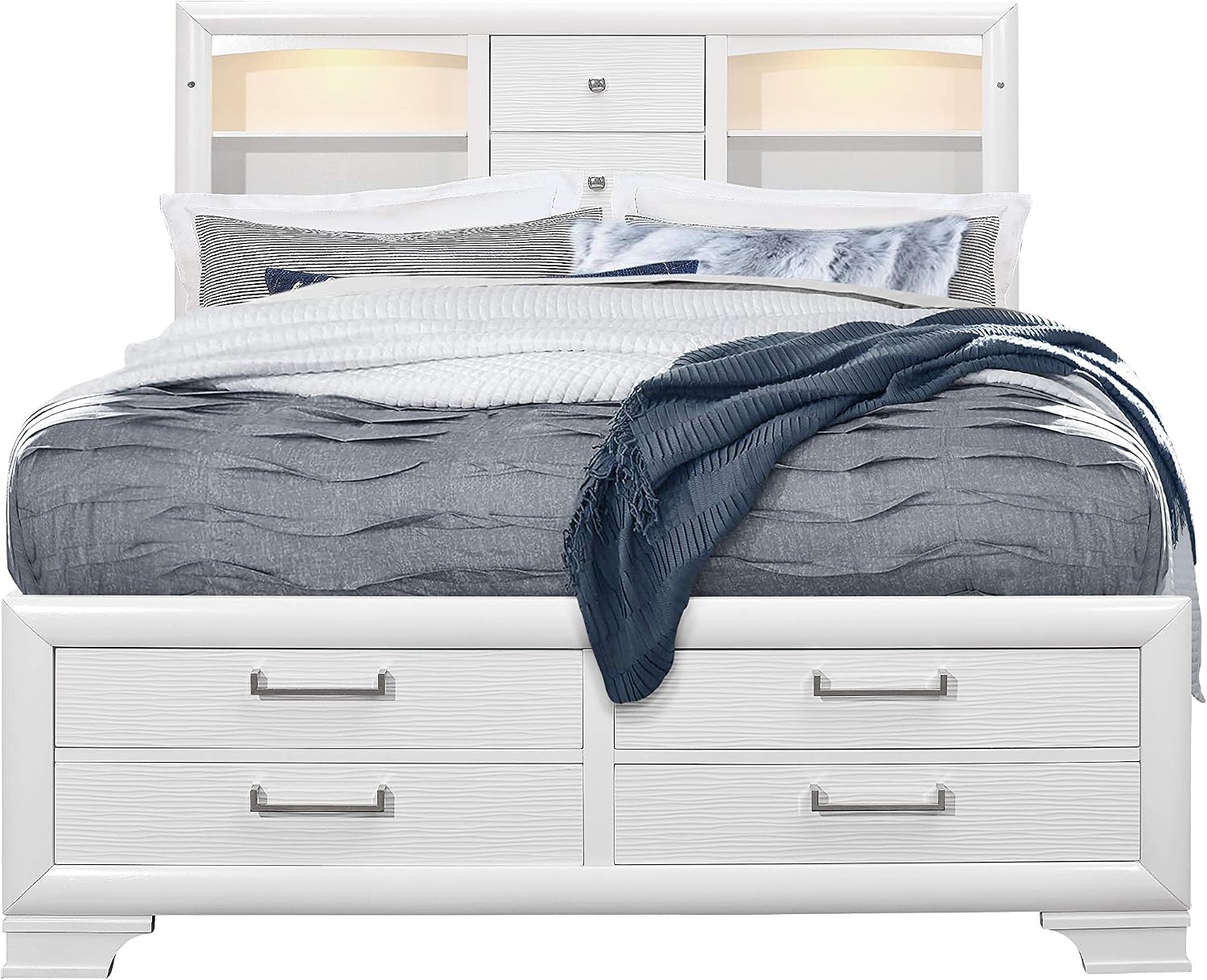 White 5PC Full Bedroom Set ZT765
