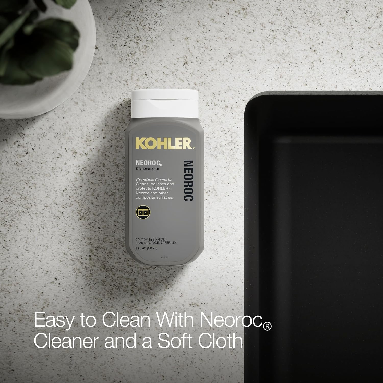 KOHLER 28003-1-CM1 Kennon® 25' Top-/Undermount Single-Bowl Kitchen Sink, Includes Sink Rack, Matte Black