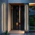 Outdoor Wall Light Fixtures Modern Long LED Wall Sconce Black Exterior Light Fixture Ip65 Waterproof Wall Lamp 3000k Metal Rectangular Wall Lights For Villa Patio,Courtyard,Porch Bedroom,59.05''