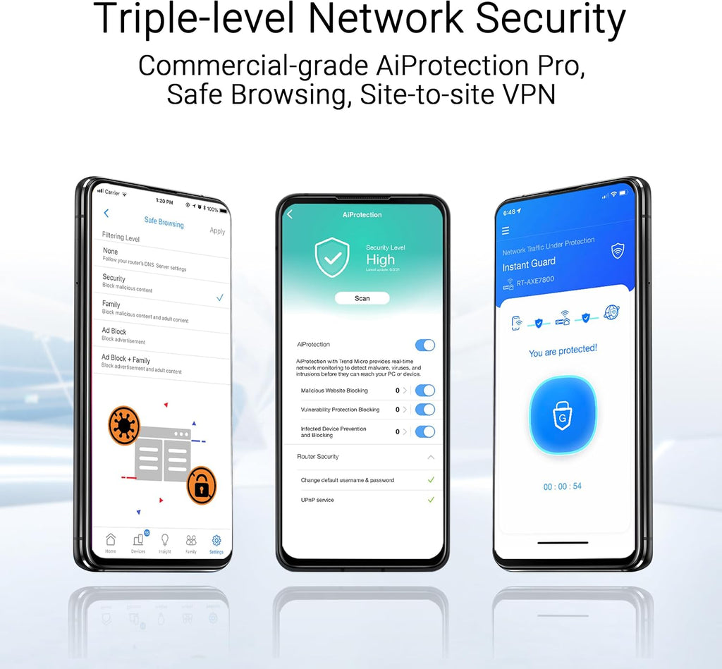 ASUS ZenWiFi BD5 Dual-Band WiFi 7 Mesh, 5000 Mbps, 6800 sq.ft (3pk), Dual 2.5G Ports, Security and Parental Controls Included, Smart Home Master SSIDs (Renewed)