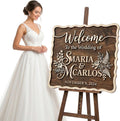 Personalized Wedding Welcome Sign, Custom 3D Wood Entrance Signage for Reception & Ceremony, Rustic Boho Barn Beach Themes, Wooden Name & Date Board Decor (16 Custom Designs)