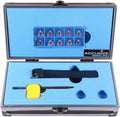 Accusize Industrial Tools 3/4'' Shank Indexable Thread Tool Set, 12Pcs Un External Thread Right, 0028-0283