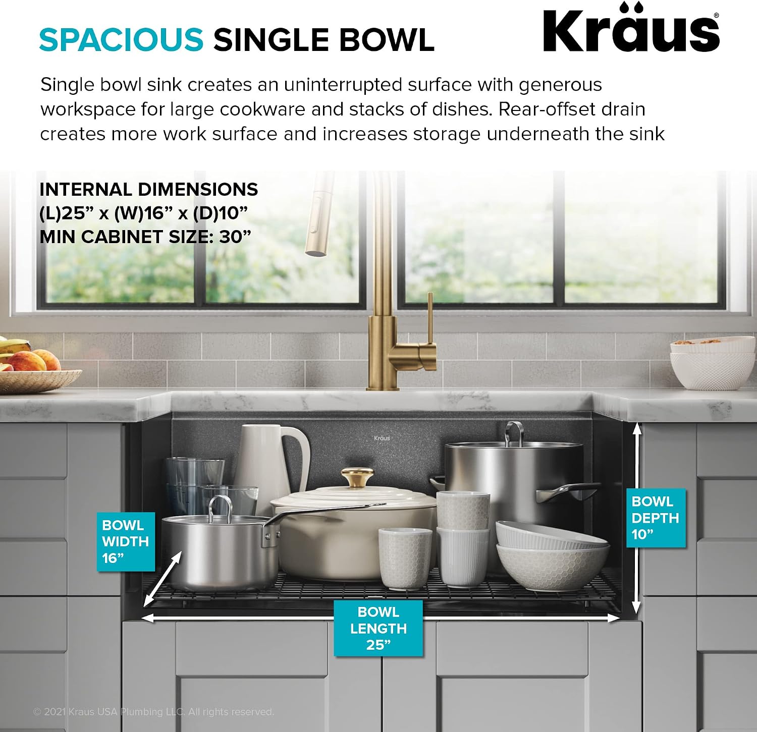 KRAUS Kore Workstation 27-inch Farmhouse Apron Front 16 Gauge Black Stainless Steel Single Bowl Kitchen Sink in PVD Gunmetal Finish with Accessories, KWF210-27-PGM