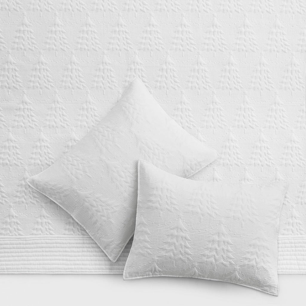 Levtex Home - O Christmas Tree Bedspread Set - Full Bedspread and Two Standard Shams - Christmas Tree - White - Bedspread (96X106in.) and Shams (20x26in.) - Cotton