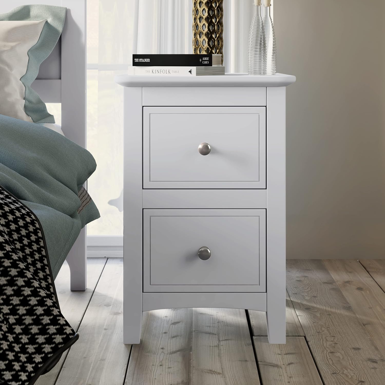 White Solid Wood 3 Pcs Full Bedroom Sets (Old SKU:BS315100AAK)