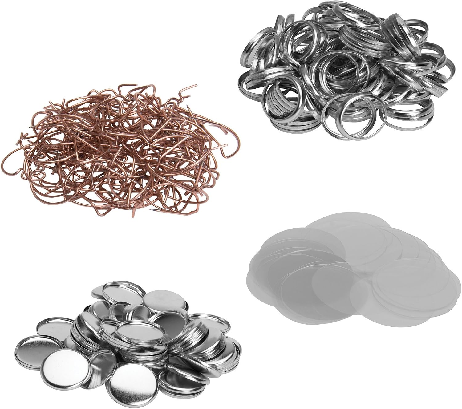 Neil Enterprises Inc.1' Pin Back Button Parts for Neil Button Machine - Pack of 1000