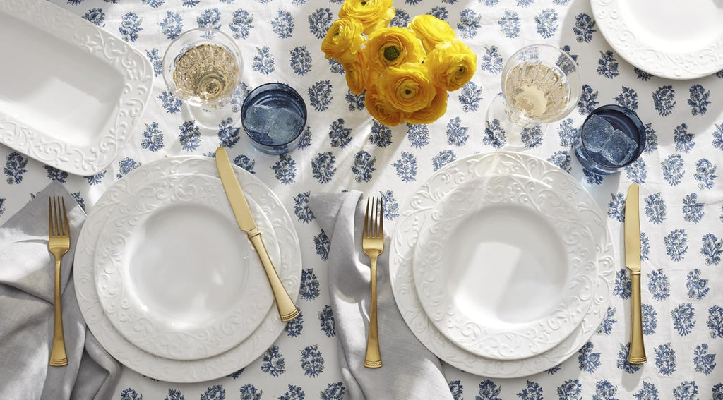Lenox Dinnerware & Serveware, Porcelain Tableware, Opal Innocence Carved Style, 16-Piece Dinnerware Set