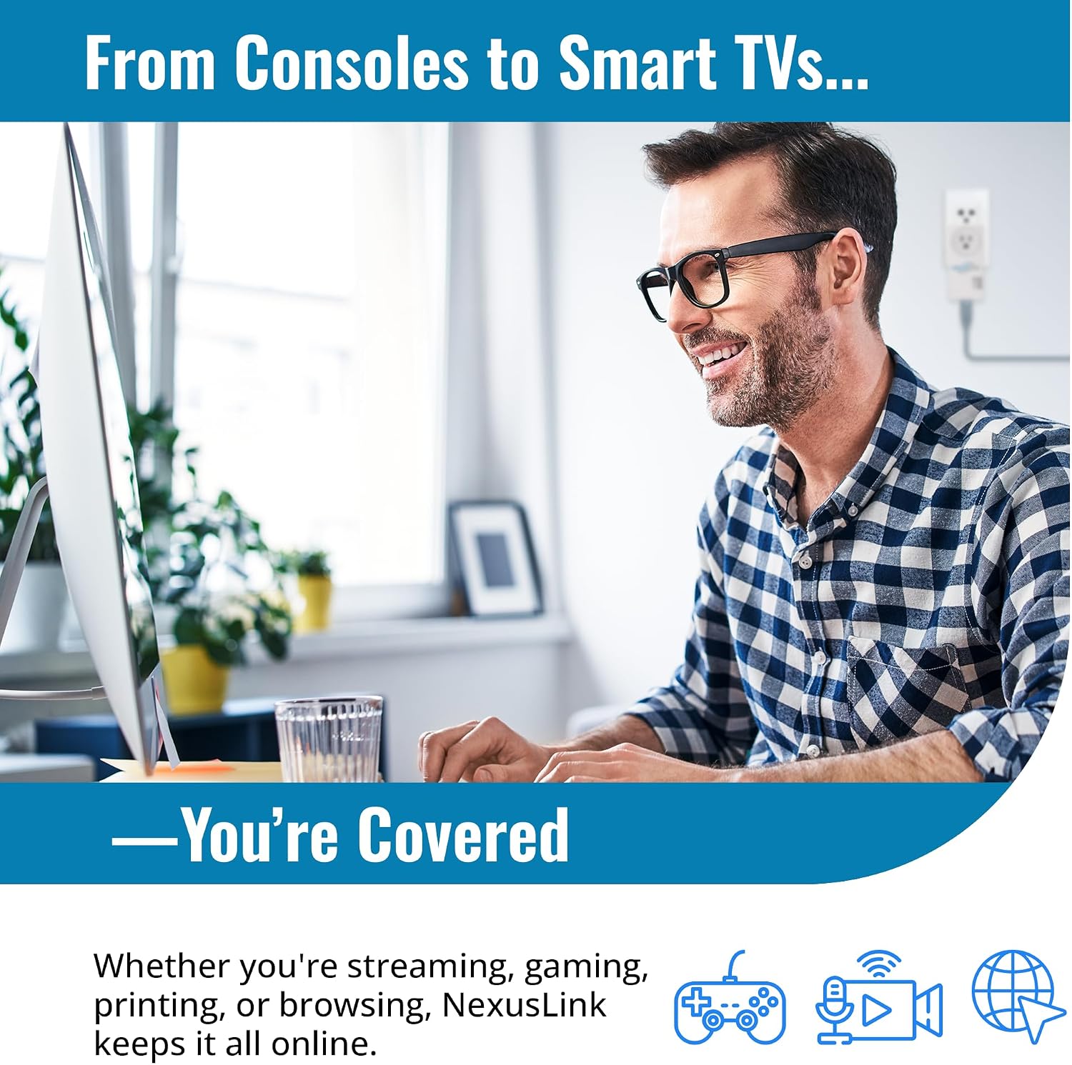 G.hn Ethernet Over Coax Adapter Kit - 1.2Gbps Network for Unused/Dark Coax - Secure Wired Connection for Gaming & Streaming - Easy Setup - Not for Cable TV/Internet - 2 Units (GCA-1200-KIT)