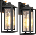 WIHTU Motion Sensor Exterior Porch Light Fixtures, Water Ripple Outdoor Wall Lantern, 2 Pack Sensor Wall Sconce Lights, Waterproof Outside Lantern Lamp, Porch Lamp for Garage, Doorway(Bulb Included)