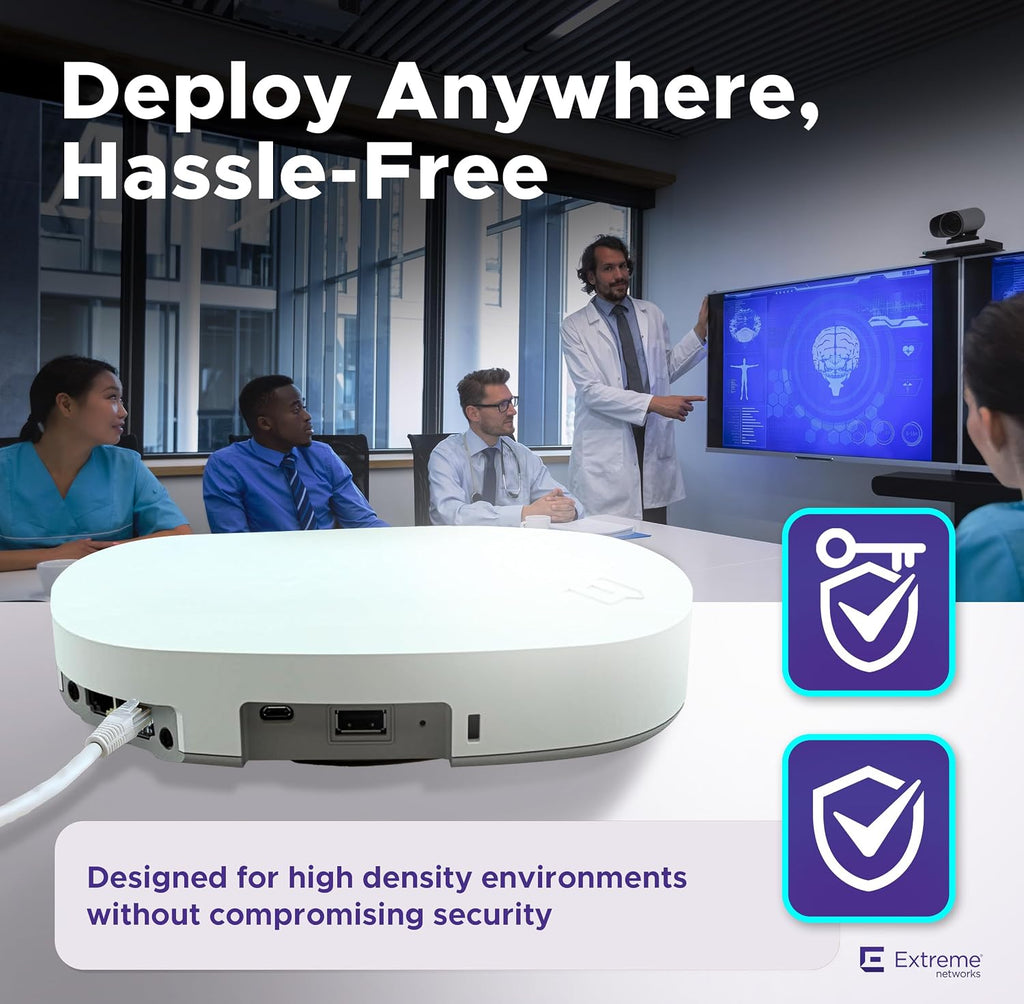 AP4000-WW Tri-Radio Indoor Wi-Fi 6E Access Point - 2.4GHz/5GHz/6GH, Multi-OS Support, Cloud-Managed with ExtremeCloud IQ, High-Density Performance