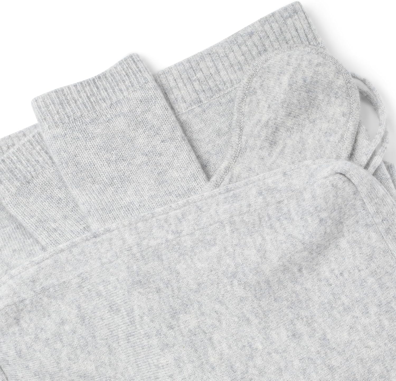Jet&Bo 100% Pure Cashmere Travel Set: Blanket, Eye Mask, Socks, Carry/Pillow Case Gray in Gift Box