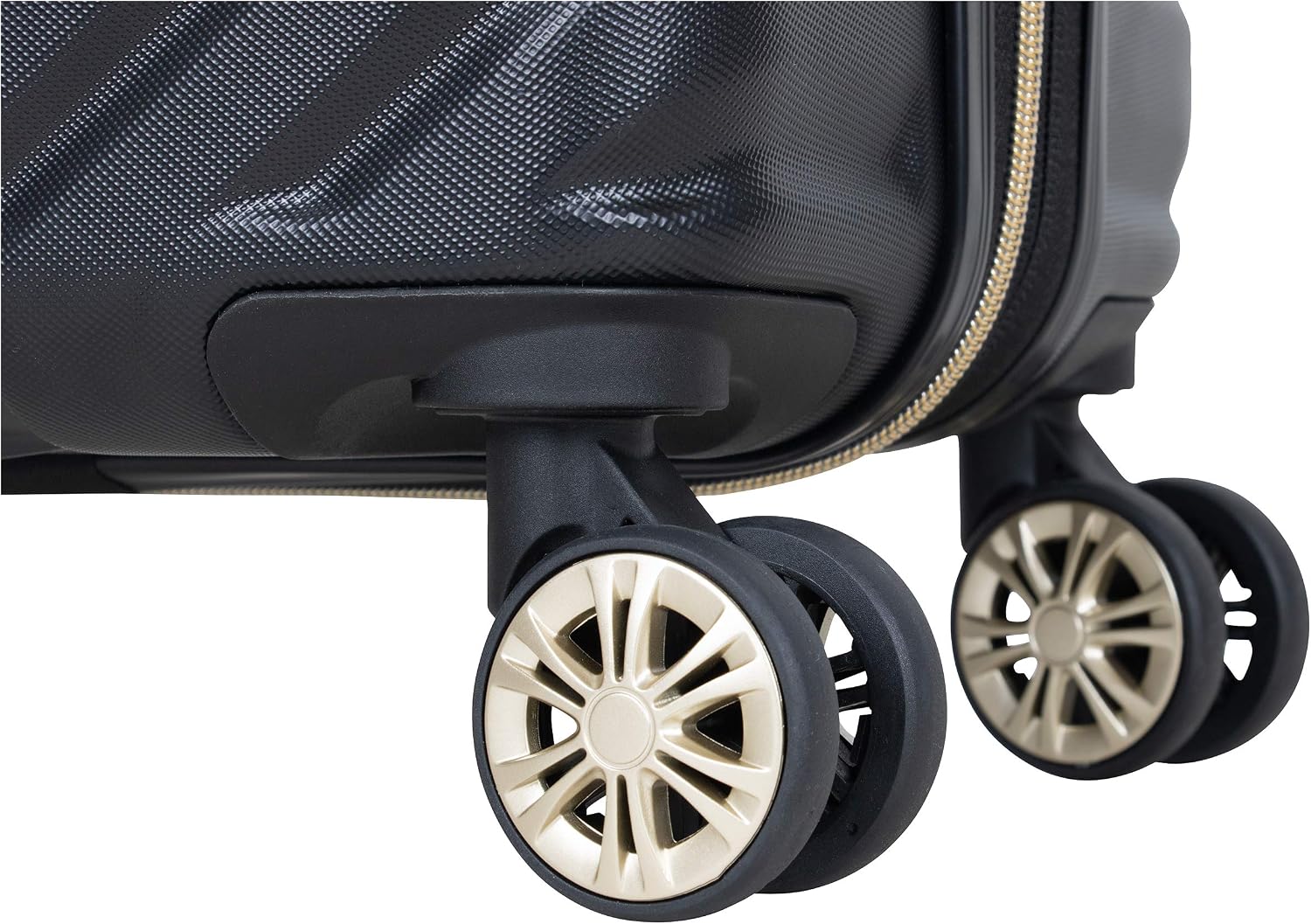 Kenneth Cole REACTION Madison Square Lightweight Hardside Chevron Expandable Spinner Luggage, Black, 2-Piece (20' Carry On + Backpack)