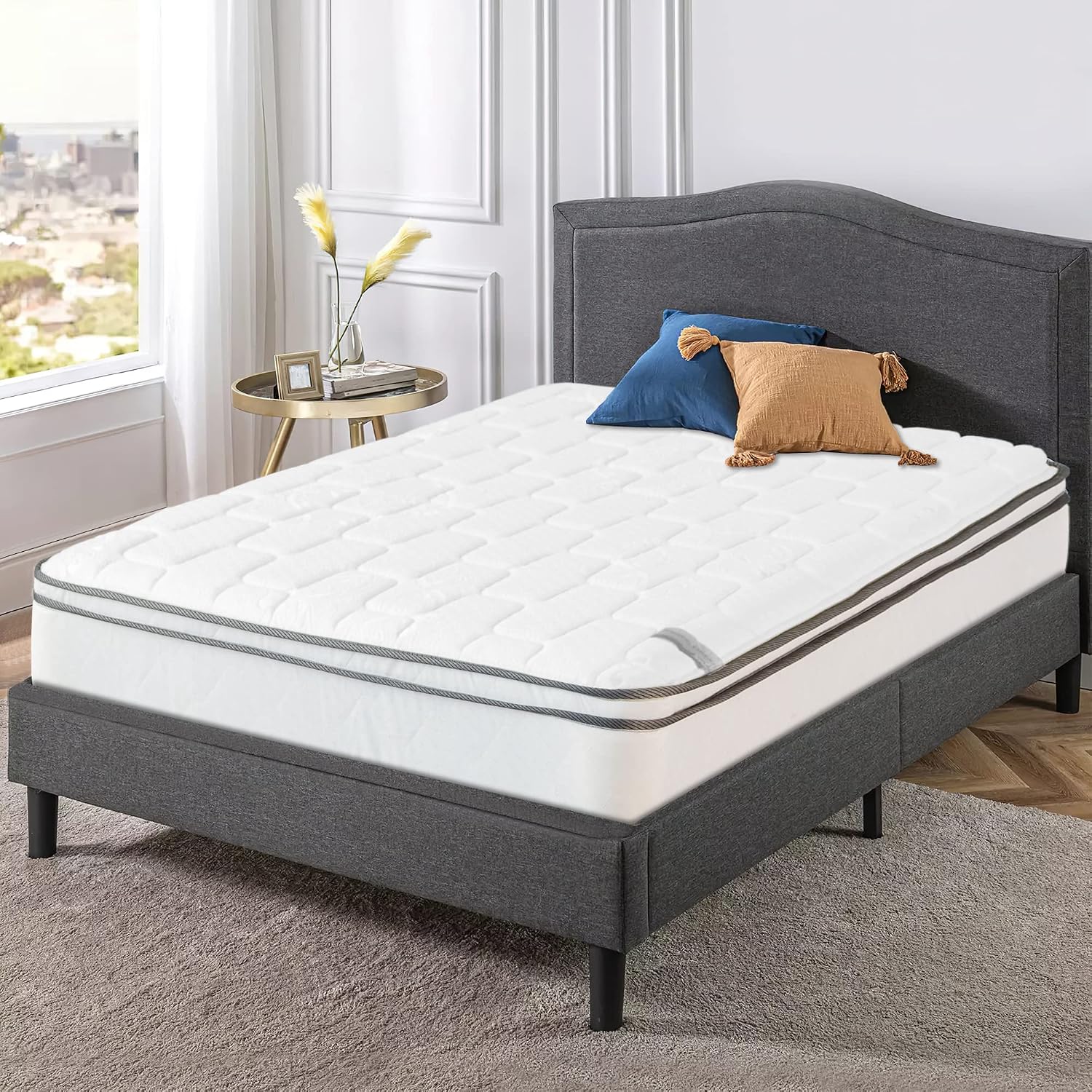 Nutan, 9-Inch Meduim Plush Eurotop Innerspring Mattress, Twin XL