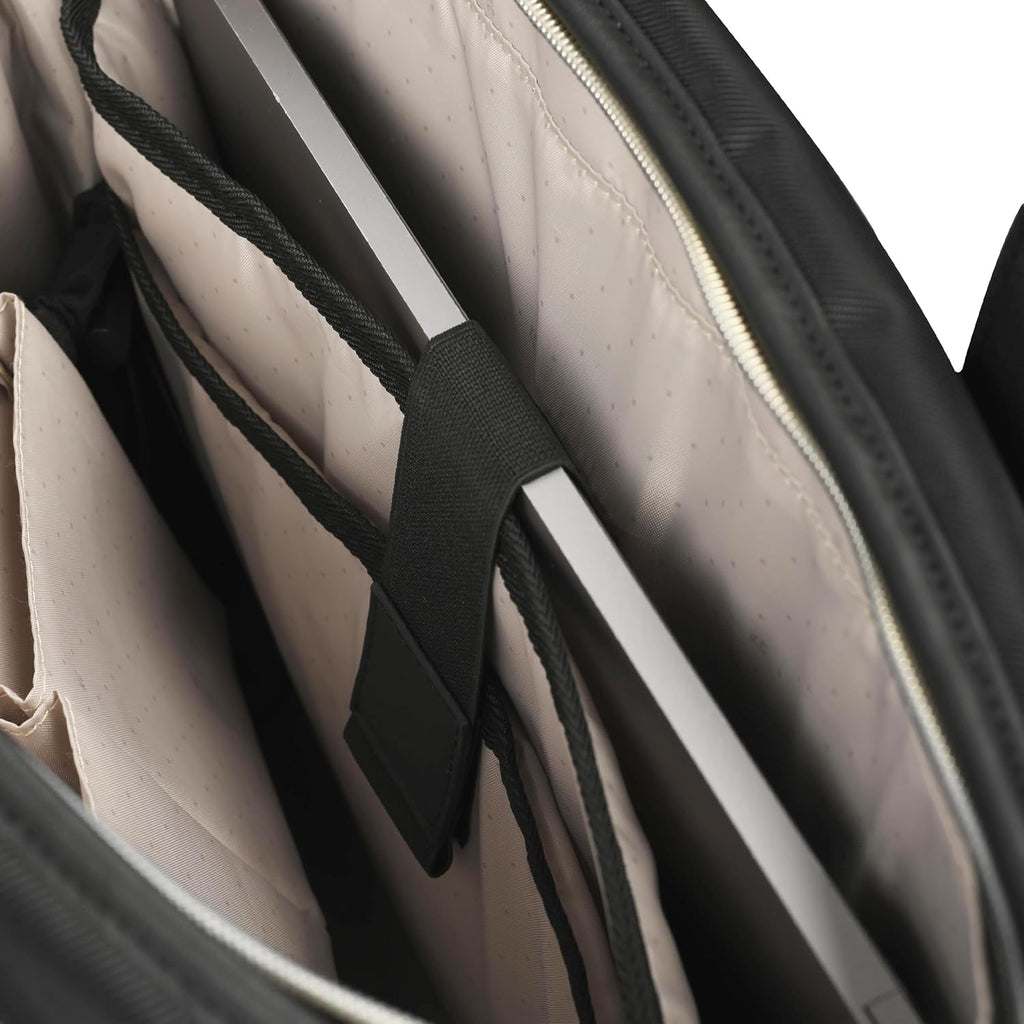 Kenneth Cole REACTION Madison Square Lightweight Hardside Chevron Expandable Spinner Luggage, Black, 2-Piece (20' Carry On + Tote)