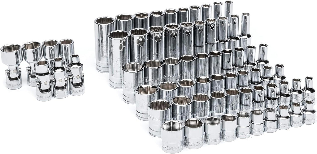 GEARWRENCH 68 Piece 1/4' Drive Master SAE Socket Set in Foam Storage Tray - GWMSSKT14SAE