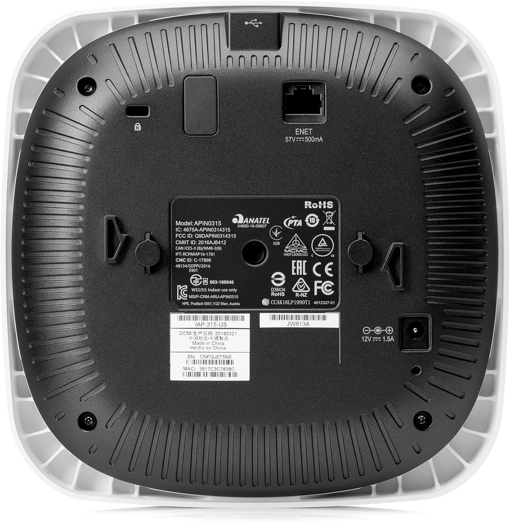 Aruba Instant On AP15 4x4 WiFi Access Point | US Model | Power Source not Included (R2X05A)