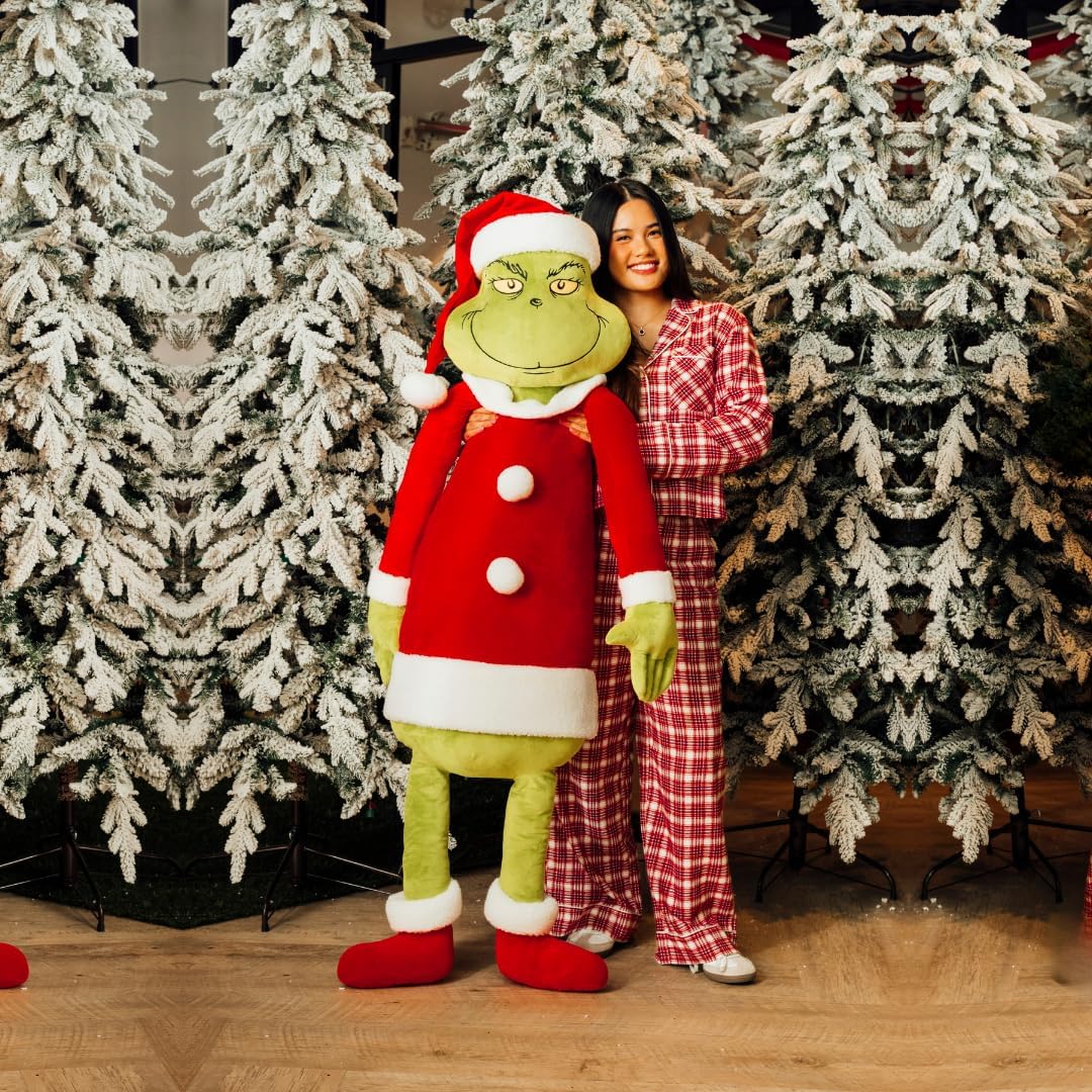 Franco Dr. Seuss The Grinch Holiday & Christmas Bedding Super Soft Life Size Plush 60 Inch Large Oversized Cuddle Pillow Buddy,(Officially Licensed Product) Collectibles