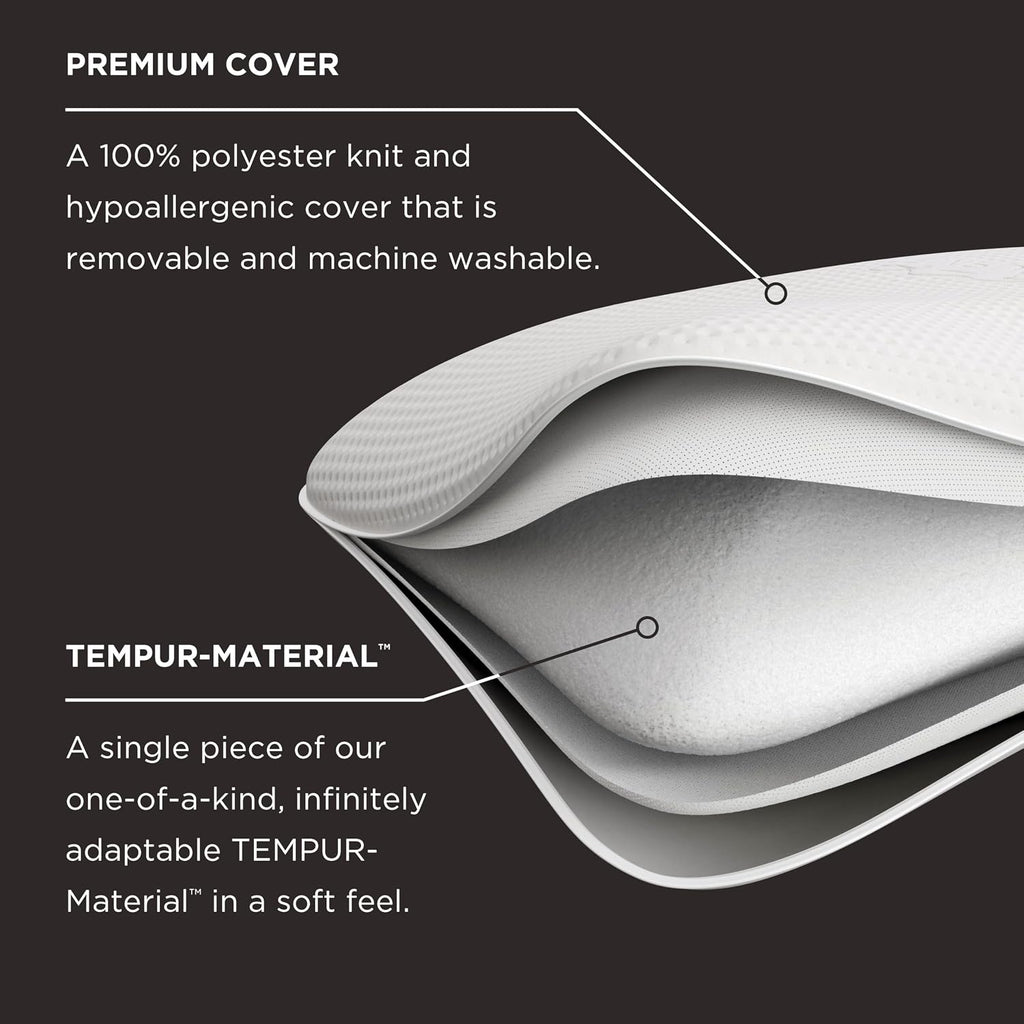 TEMPUR-Pedic TEMPUR-Symphony Pillow, Standard-2-Pack, Standard, White 2 Count