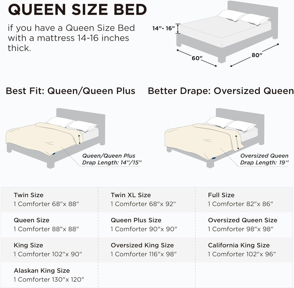 Bedsure Comforter Duvet Insert - Quilted Comforters Queen Size, All Season Duvet, GentleSoft Down Alternative Bedding, with 8 Tabs, Gifts for Women/Men, Dark Slate Blue, Queen 88 x 88 Inches
