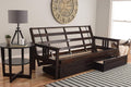 Kodiak Futons Monterey Futon Frame with Drawers, Included, Espresso