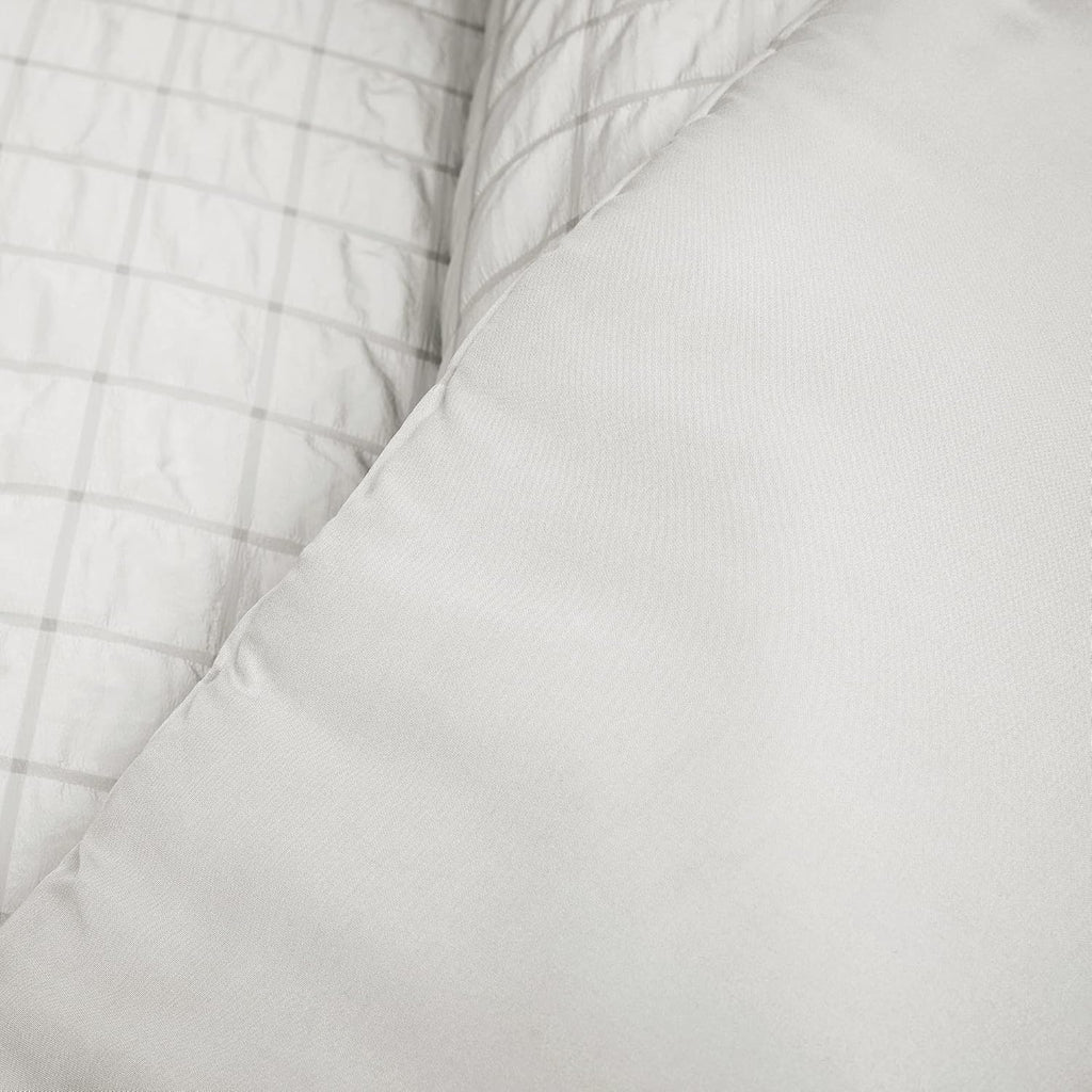 Lush Decor Crinkle Textured Dobby 3 Piece Comforter Set, King, Light Gray