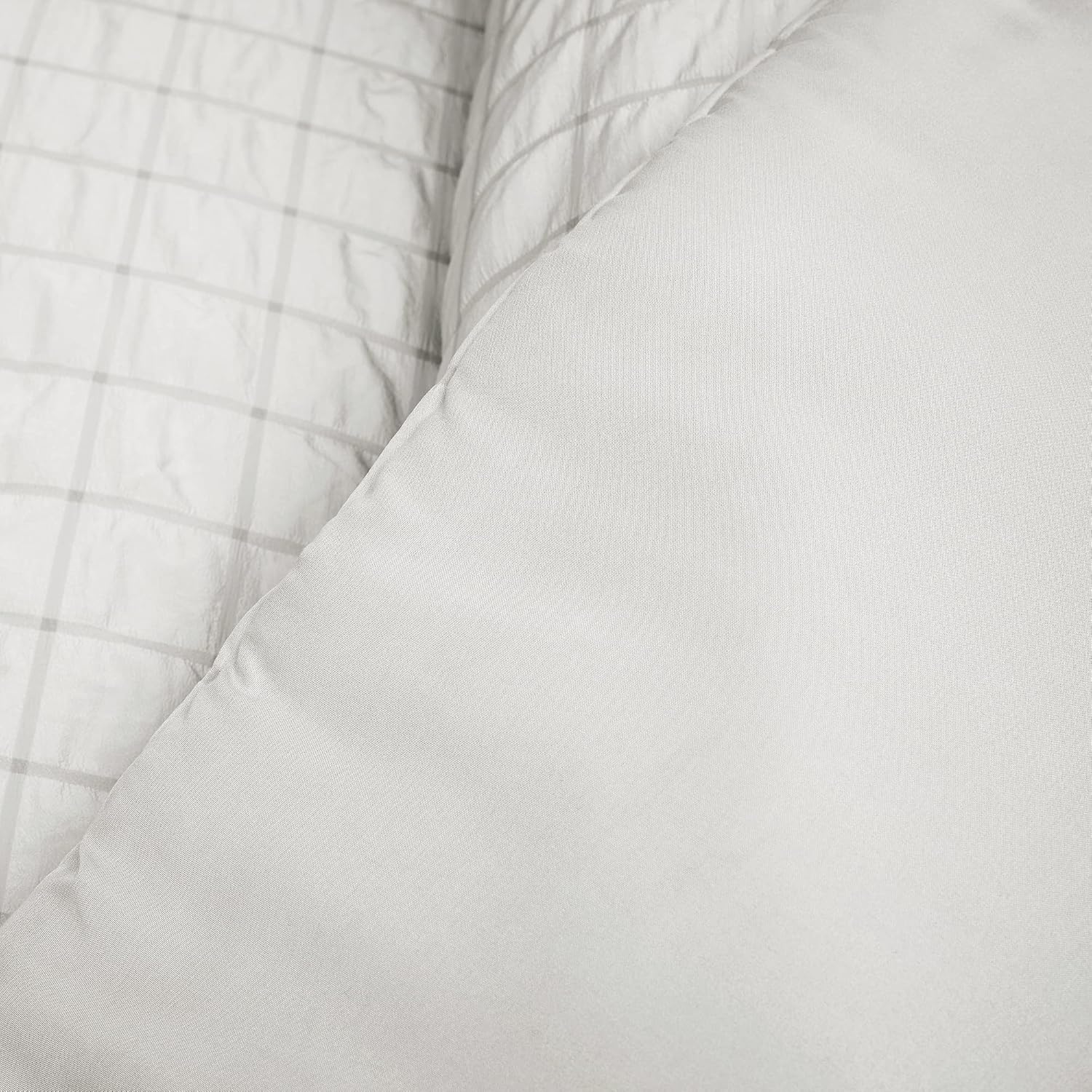 Lush Decor Crinkle Textured Dobby 3 Piece Comforter Set, King, Light Gray