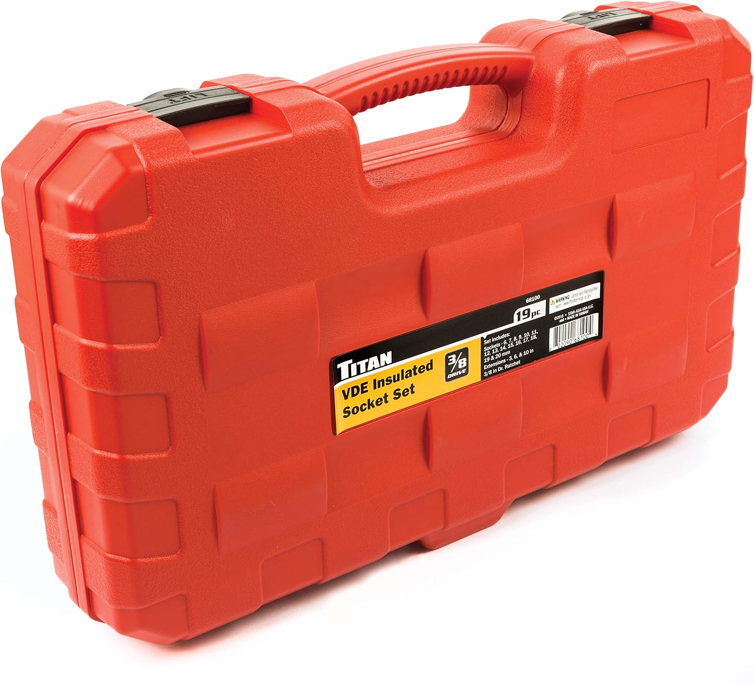 Titan 68100 19-Piece 3/8-Inch Drive VDE Insulated Socket Set