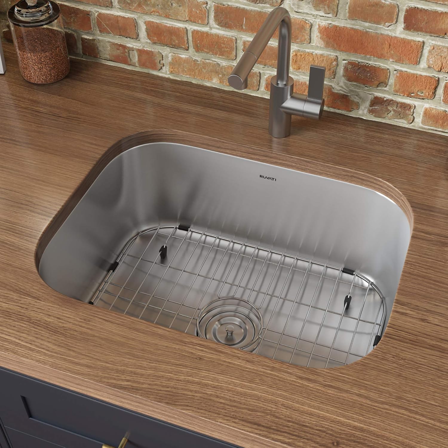 Ruvati 21-inch Undermount 16 Gauge Stainless Steel Bar Prep Kitchen Sink Single Bowl - RVM4131