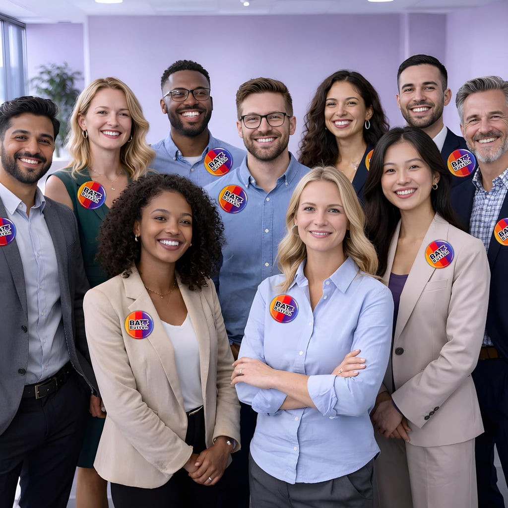 Custom Button Pins - Personalized Photo, Logo & Text Button Pins, Sizes 1, 1.5, 2.25, 3 & 3.5 Inch, Bulk 5-1000 Pcs, Pinback Buttons for Graduation, Campaigns & Events
