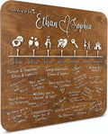Personalized Wedding Guest Book Alternative Wood Sign – Custom 3D Love Story Timeline with Icons, Rustic Birch Wooden Guestbook for Reception & Wall Decor Keepsake – Includes Marker & Hanging Hardware