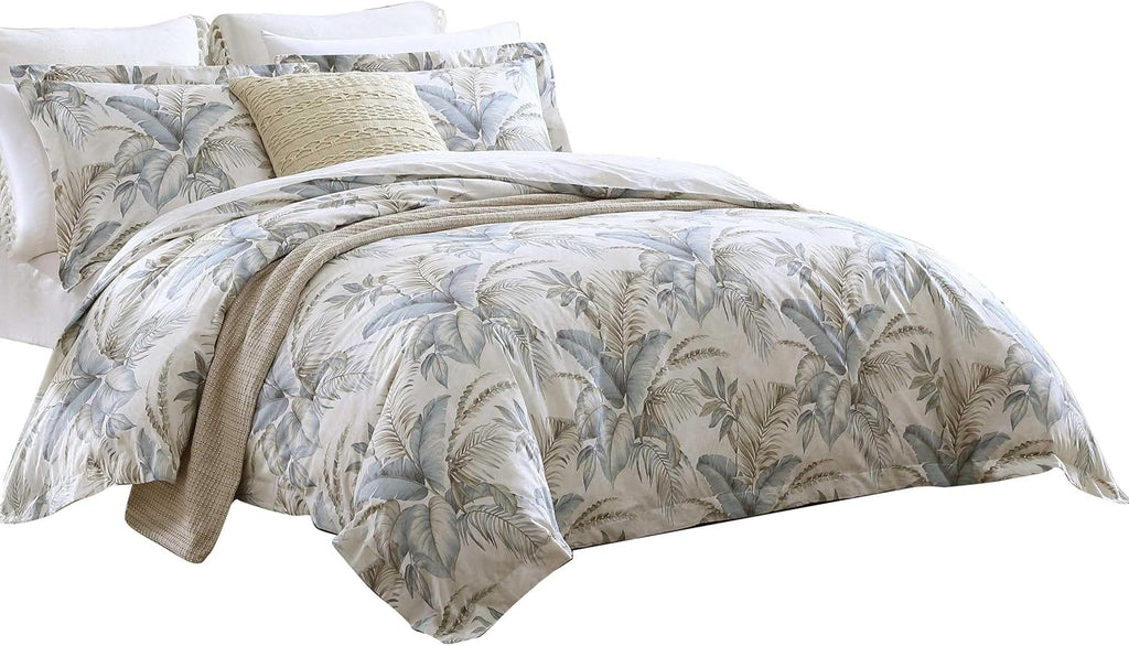 Tommy Bahama - Queen Comforter Set, Reversible Cotton Bedding with Matching Shams, Super Soft Bedding Set (Bakers Bluff Blue, Queen)