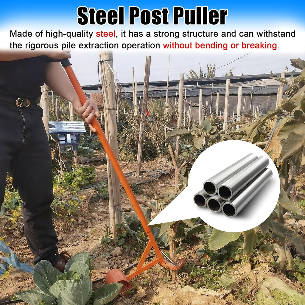 Sapling Puller Tool Stand up Heavy Duty, Weeding Puller Remover Tool Long Handle,Uprooting Weeder for Thorns w/Large Root Systems