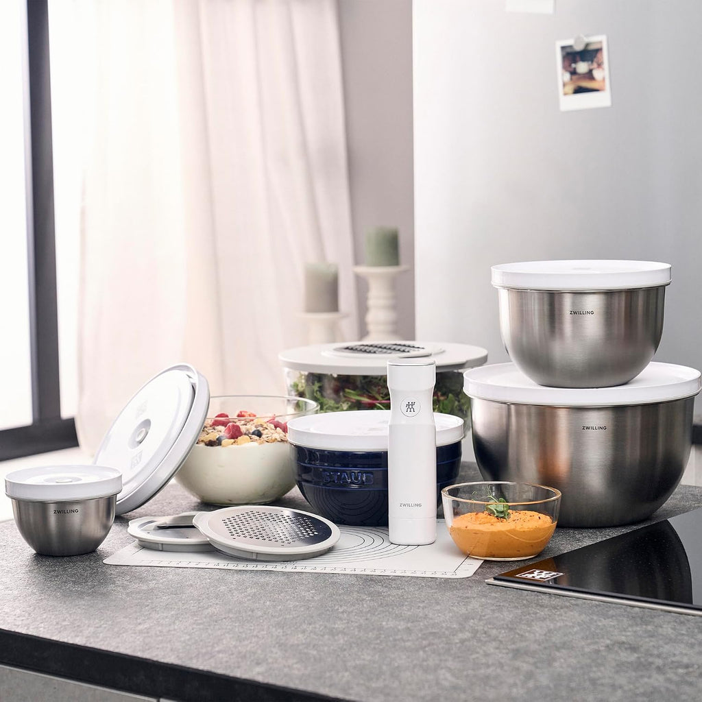 ZWILLING Fresh & Save BOWLS 9-pc Glass Vacuum Bowl Starter Set