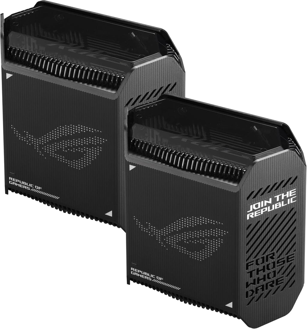ASUS ROG Rapture GT6 (2PK) AX10000 Tri-Band WiFi 6 Gaming Mesh System, Covers up to 5,800 sq ft, 2.5 Gbps Port, Triple-Level Game Acceleration, UNII 4, Free Lifetime Internet Security, Black